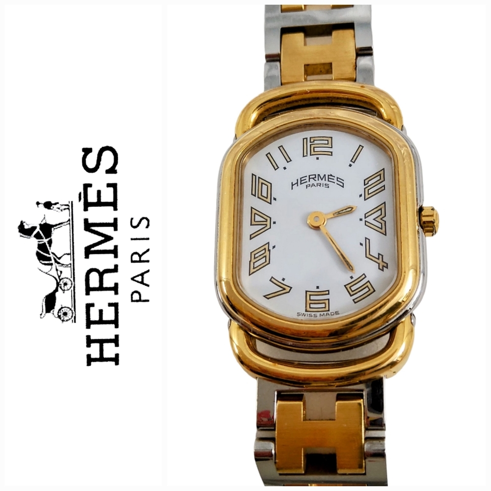 HERMÉS RALLEY TWO TONE WOMEN'S WATCH